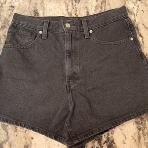 Levi’s black denim shorts